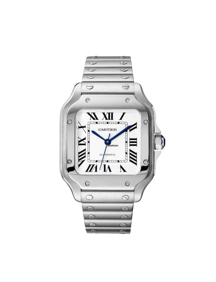 cartier santos white dial