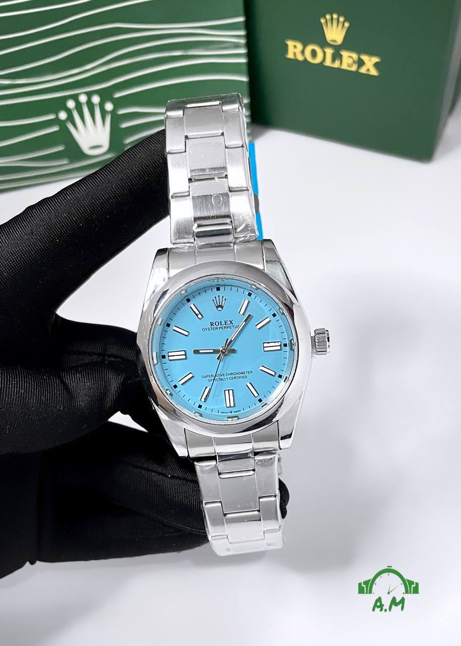 ROLEX oyster perpetual light blue dial