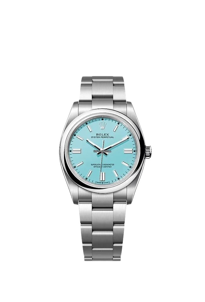 ROLEX oyster perpetual light blue dial