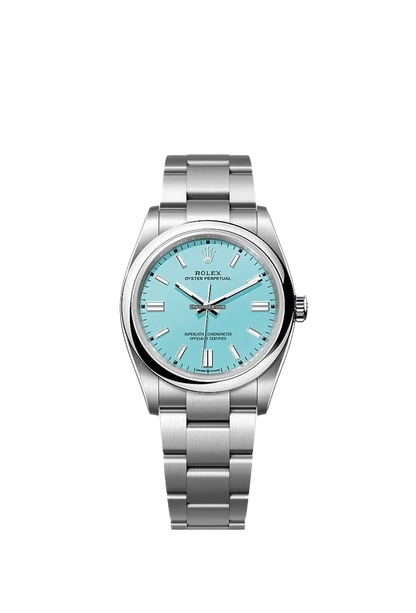 ROLEX oyster perpetual light blue dial