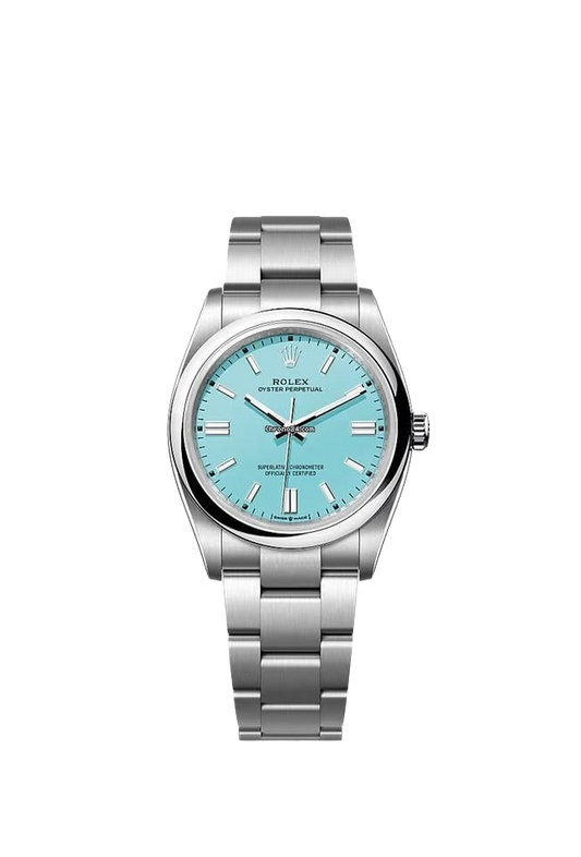 ROLEX oyster perpetual light blue dial