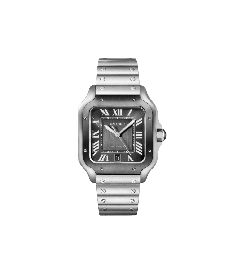 cartier santos black dial