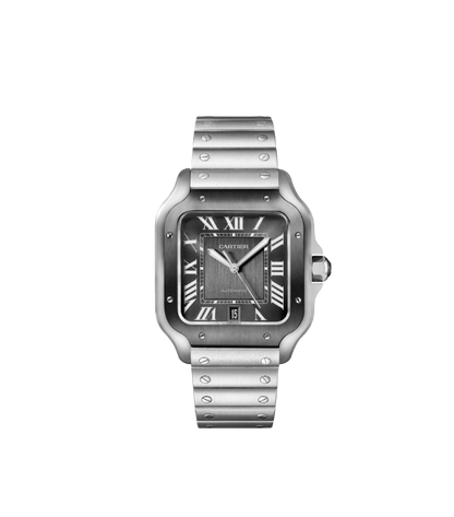 cartier santos black dial